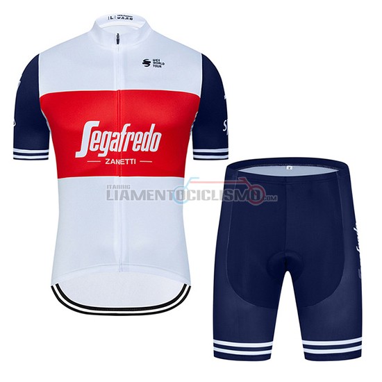 Abbigliamento Ciclismo Segafredo Zanetti Manica Corta 2020 Bianco Rosso